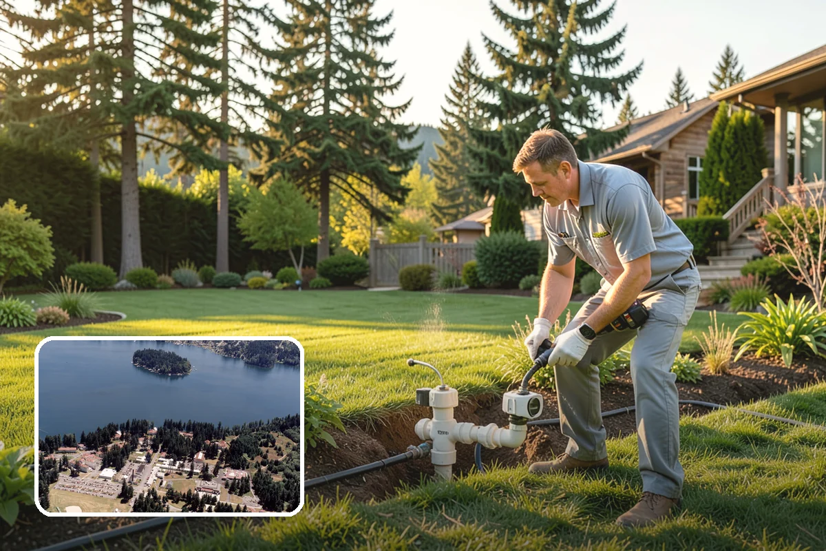 Hemlock Mulch Installation in Lakewood, Pierce County, WA - Naturally rich red-brown color with no added dyes