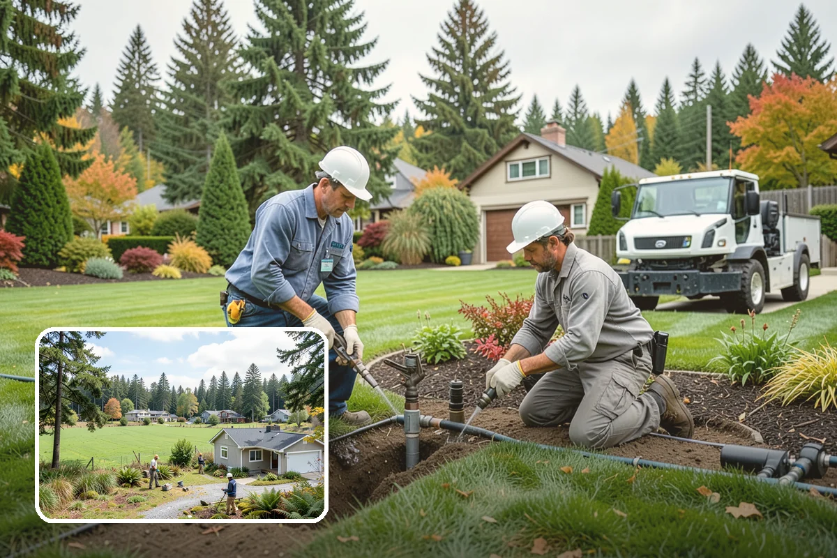 Hemlock Mulch Installation in Lyman, Skagit County, WA - Naturally rich red-brown color with no added dyes