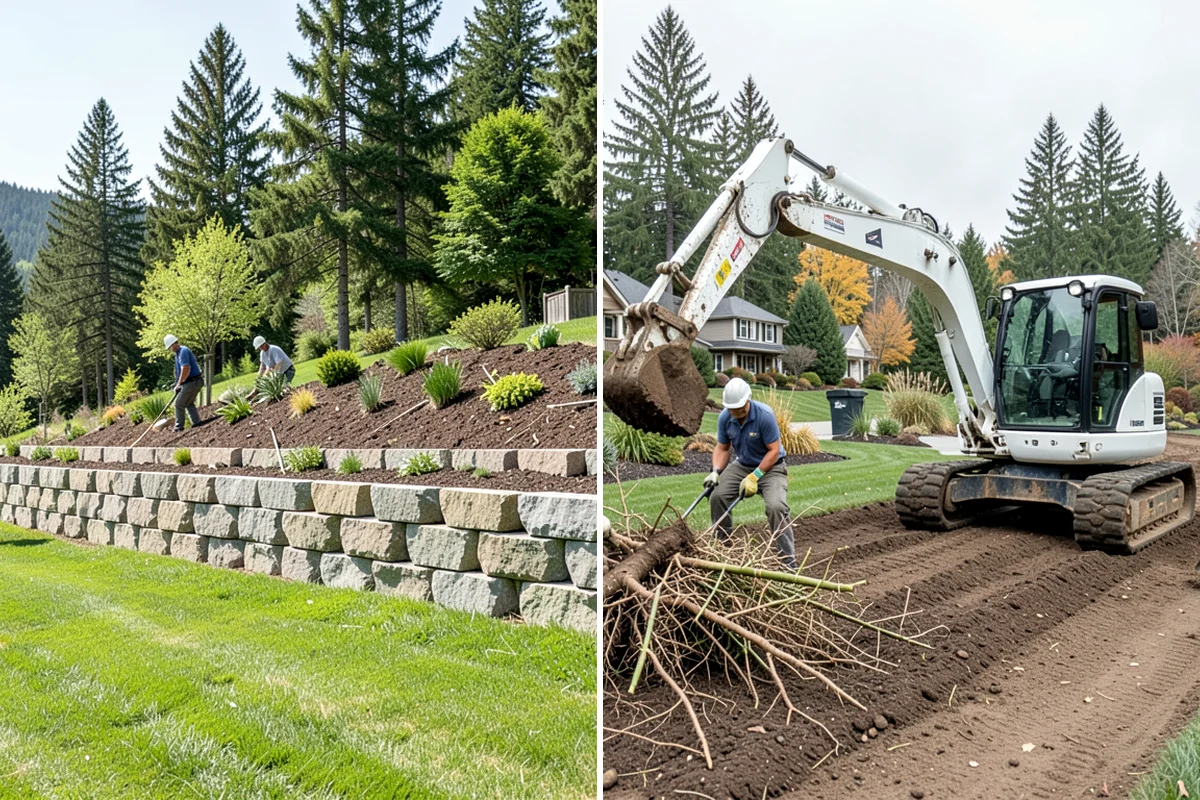 Hemlock Mulch Installation in Maple Valley, King County, WA - Measure beds and confirm the natural hemlock look suits your plantings