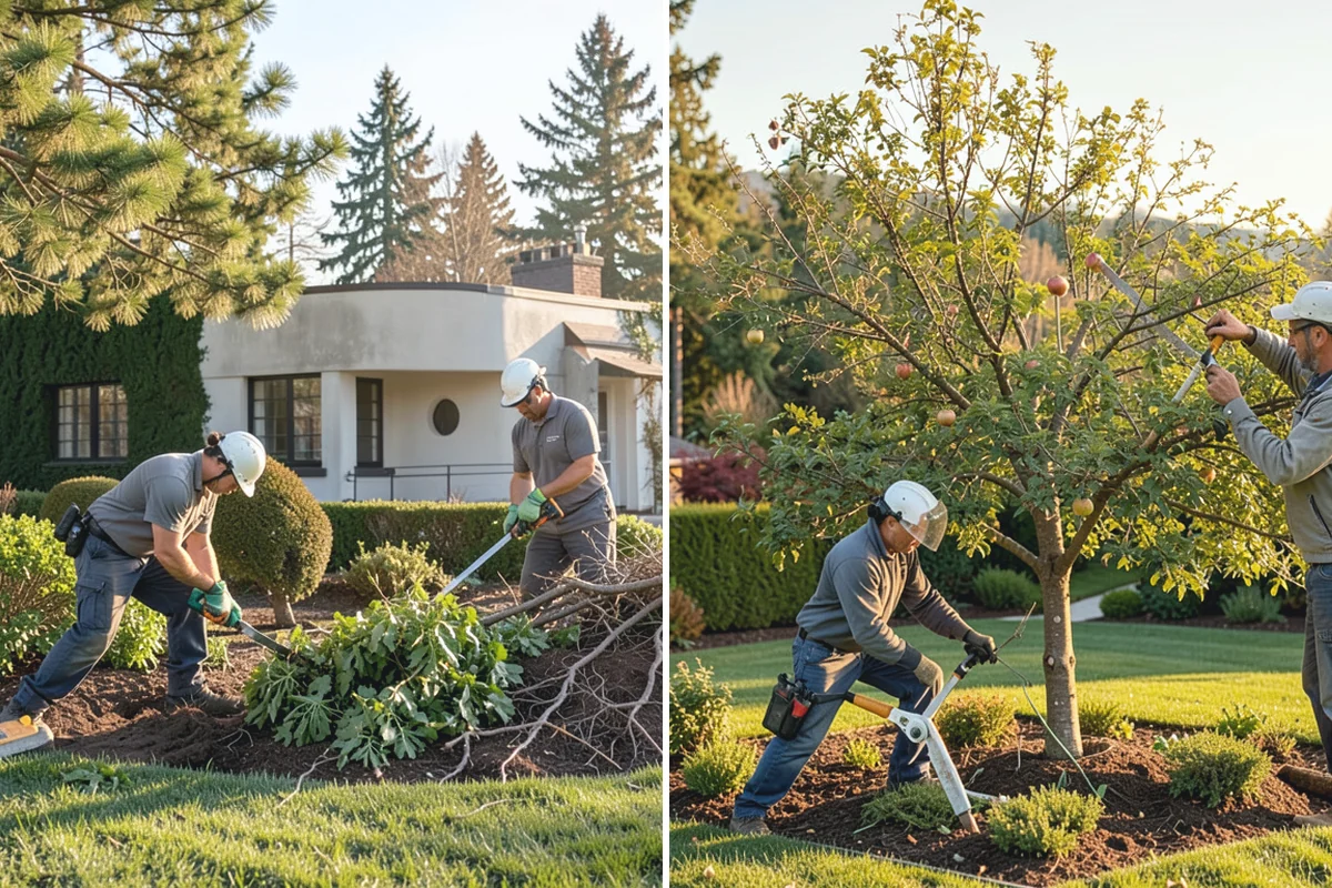Hemlock Mulch Installation in Medina, King County, WA - Measure beds and confirm the natural hemlock look suits your plantings