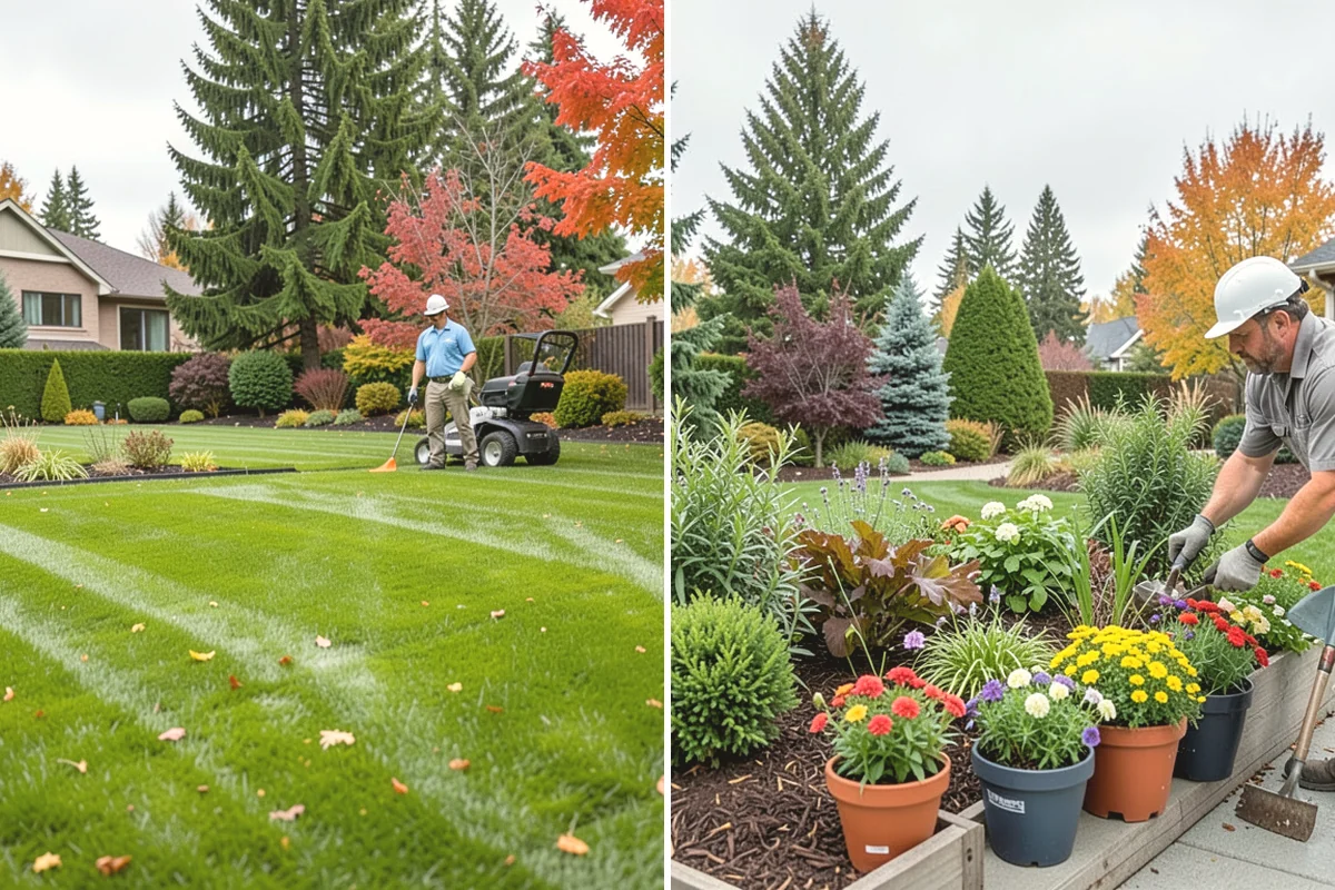 Hemlock Mulch Installation in Mercer Island, King County, WA - Measure beds and confirm the natural hemlock look suits your plantings