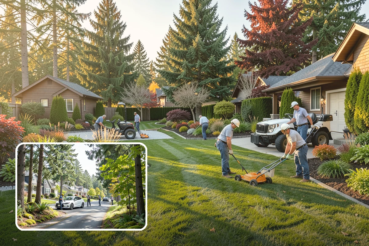Hemlock Mulch Installation in Normandy Park, King County, WA - Naturally rich red-brown color with no added dyes