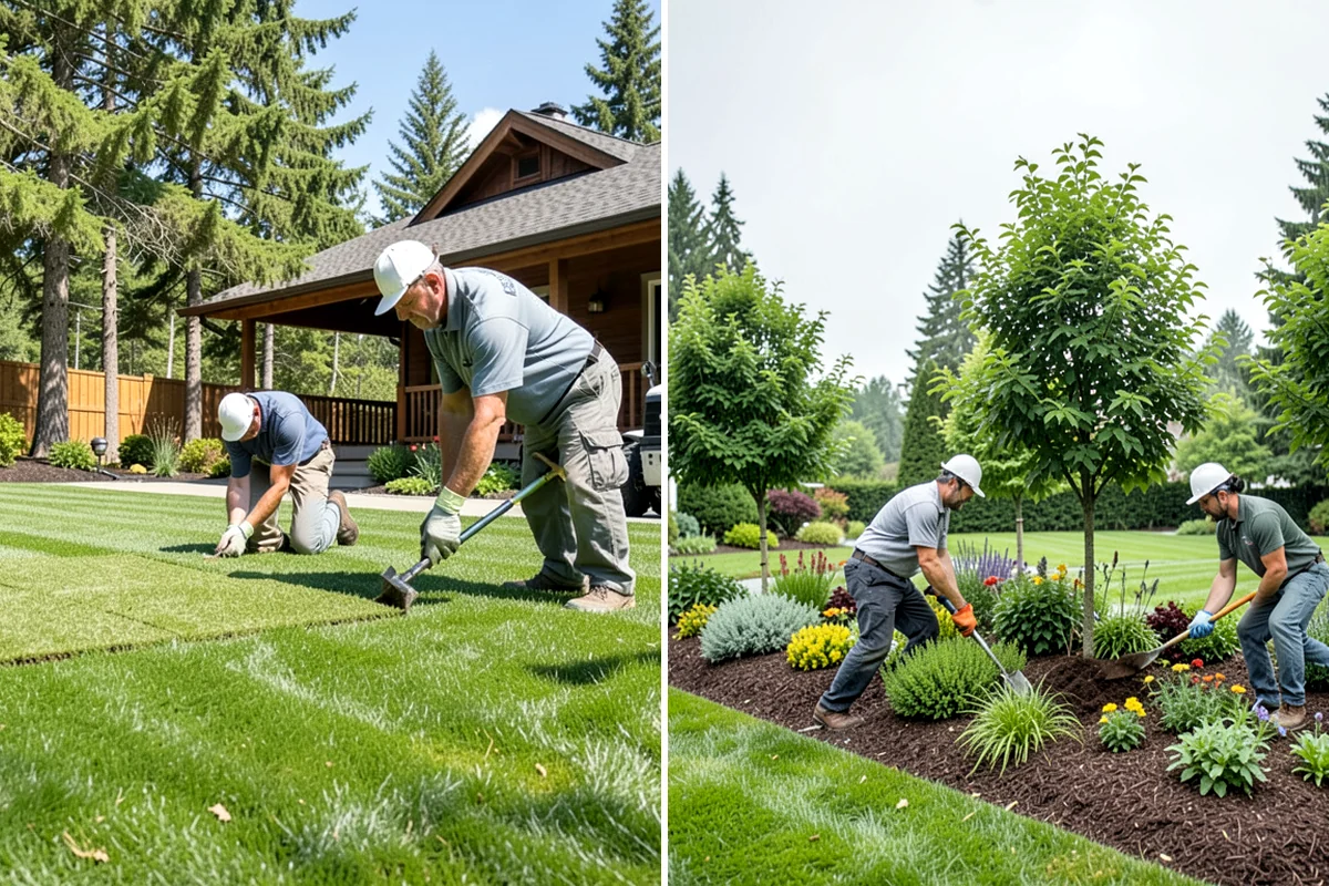Hemlock Mulch Installation in Normandy Park, King County, WA - Measure beds and confirm the natural hemlock look suits your plantings