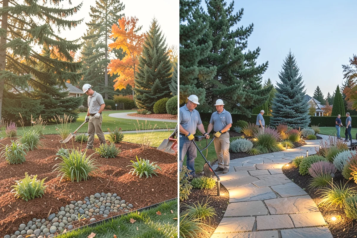Hemlock Mulch Installation in North Bend, King County, WA - Measure beds and confirm the natural hemlock look suits your plantings