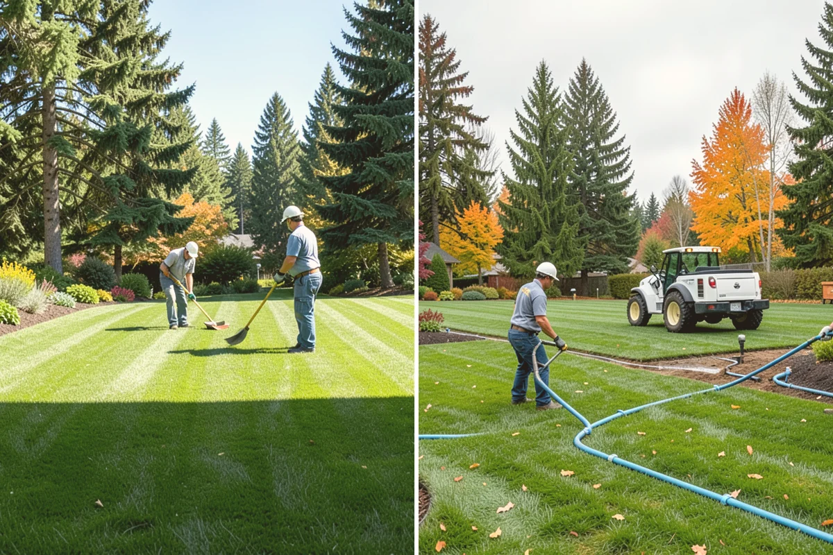 Hemlock Mulch Installation in Orting, Pierce County, WA - Measure beds and confirm the natural hemlock look suits your plantings
