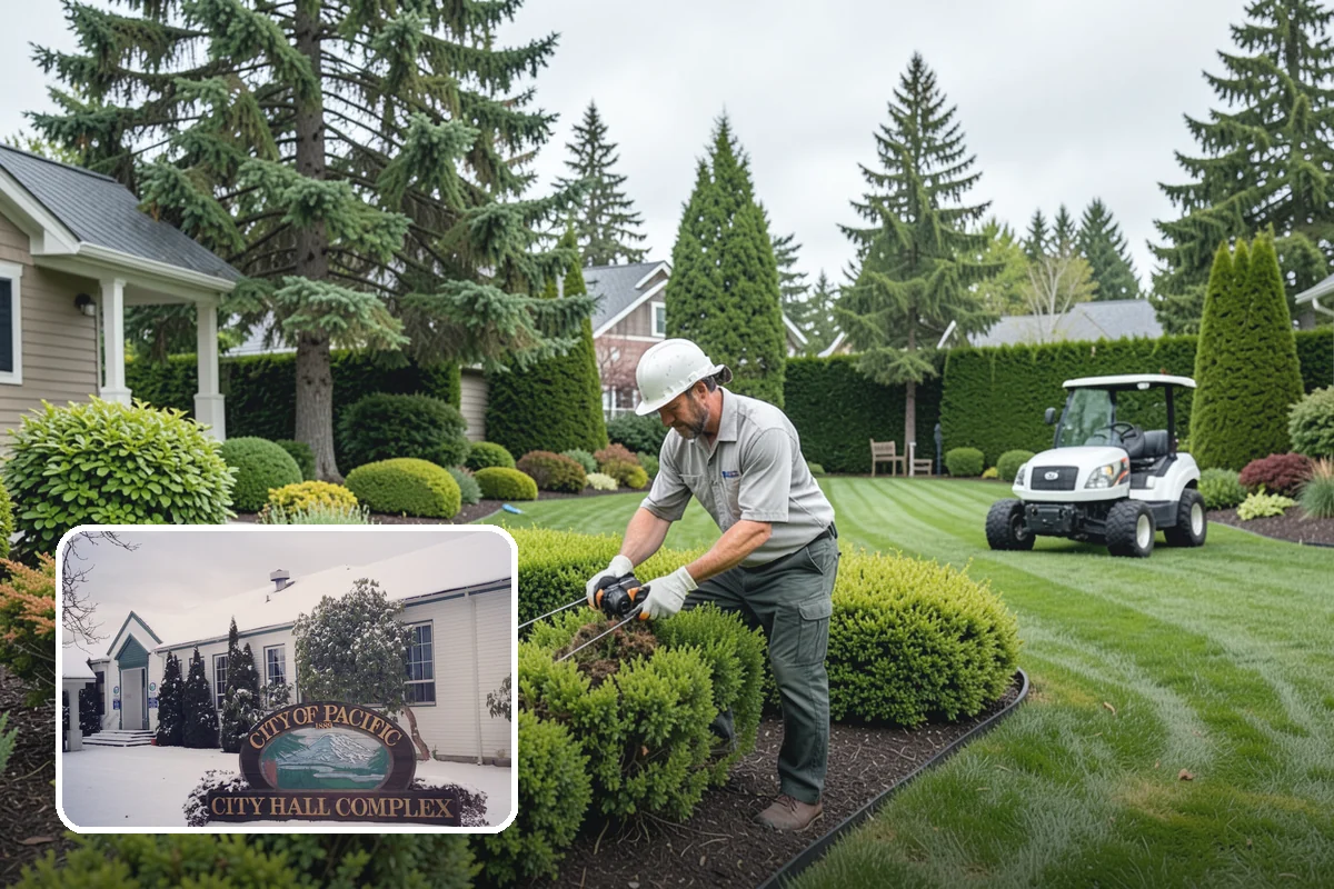 Hemlock Mulch Installation in Pacific, King County, WA - Naturally rich red-brown color with no added dyes