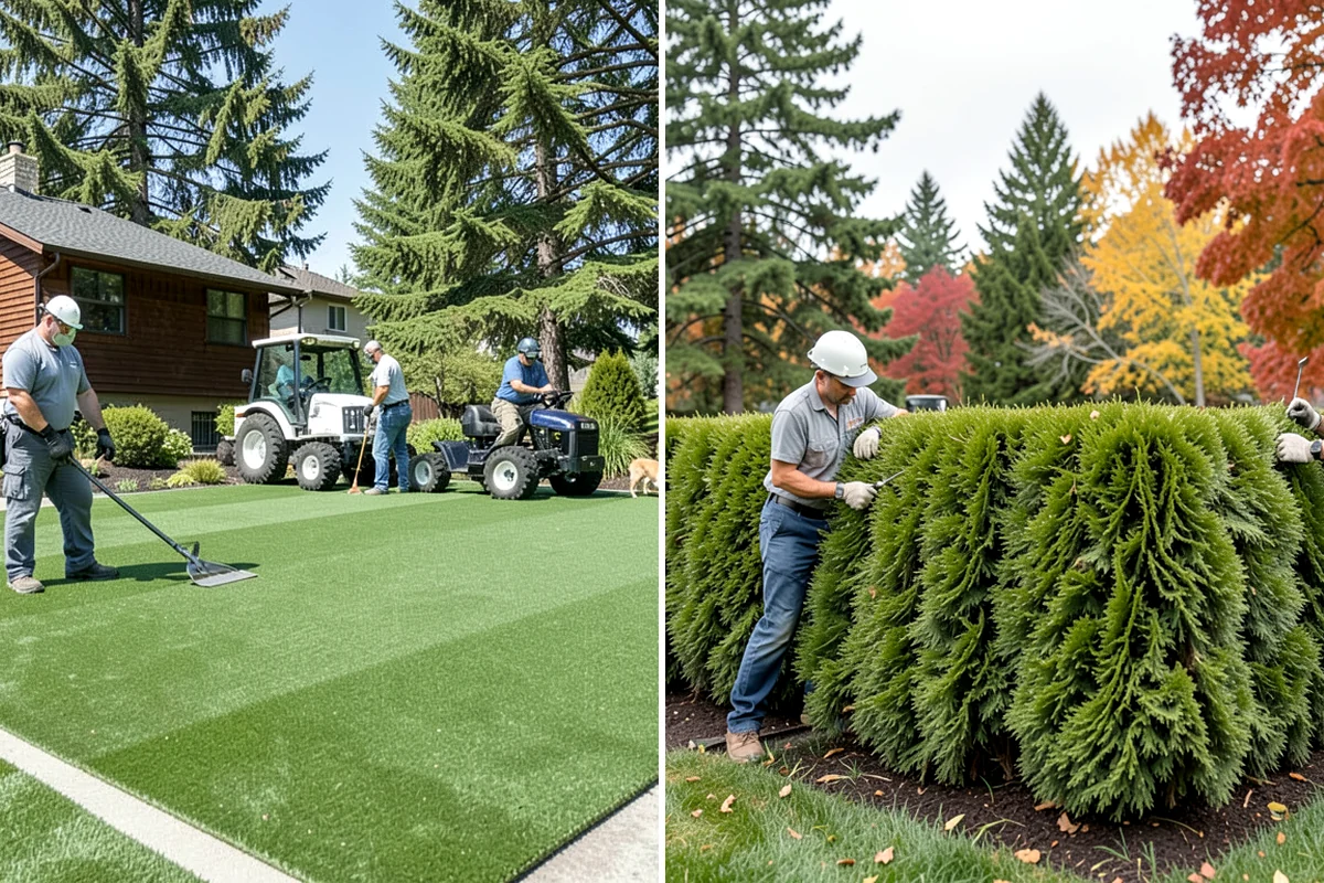 Hemlock Mulch Installation in Pacific, King County, WA - Measure beds and confirm the natural hemlock look suits your plantings