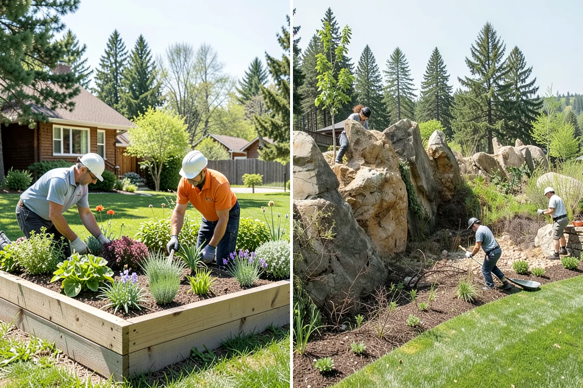 Hemlock Mulch Installation in SeaTac, King County, WA - Measure beds and confirm the natural hemlock look suits your plantings