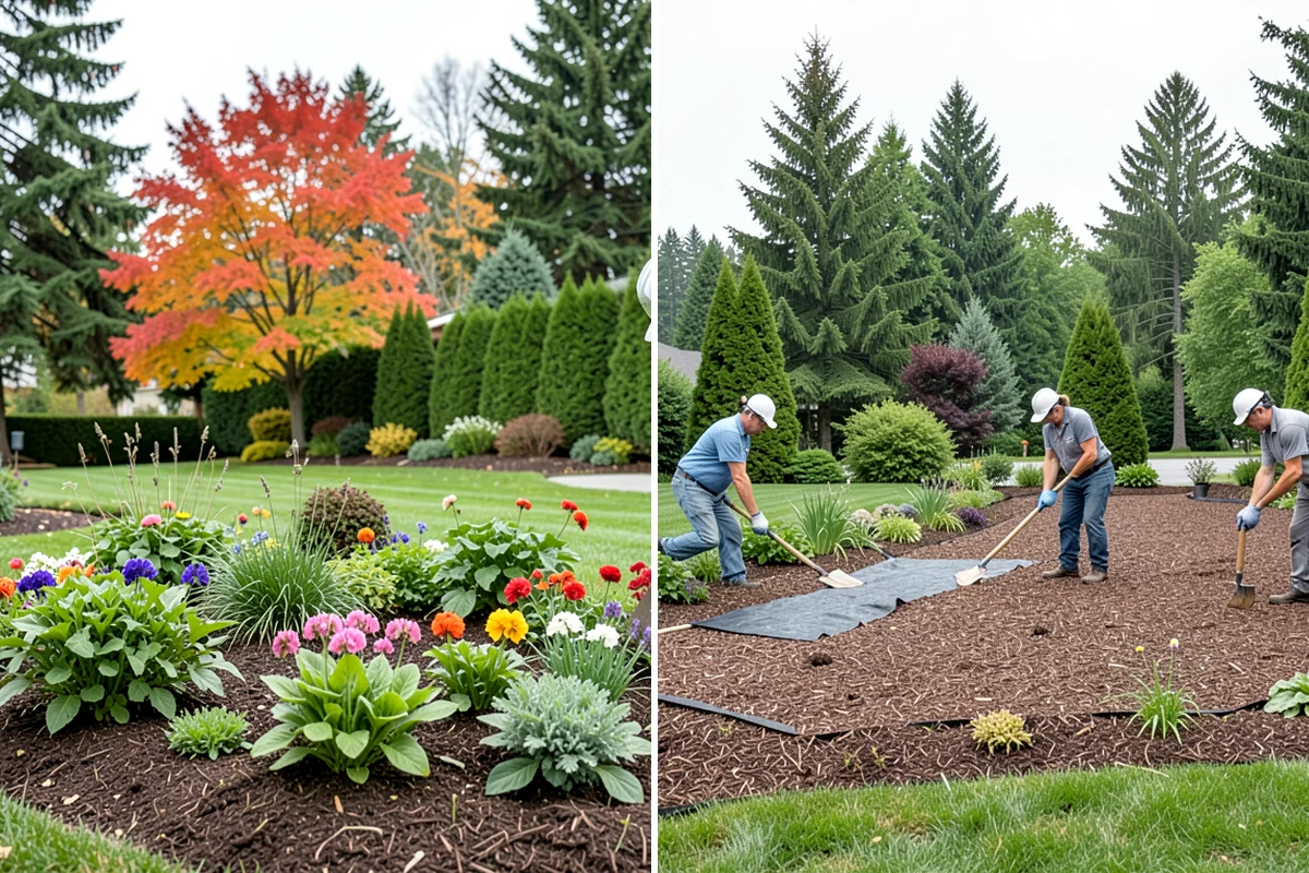 Hemlock Mulch Installation in Shoreline, King County, WA - Measure beds and confirm the natural hemlock look suits your plantings