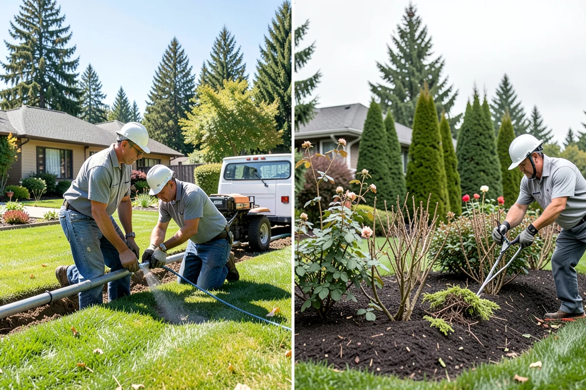 Hemlock Mulch Installation in Snoqualmie, King County, WA - Measure beds and confirm the natural hemlock look suits your plantings