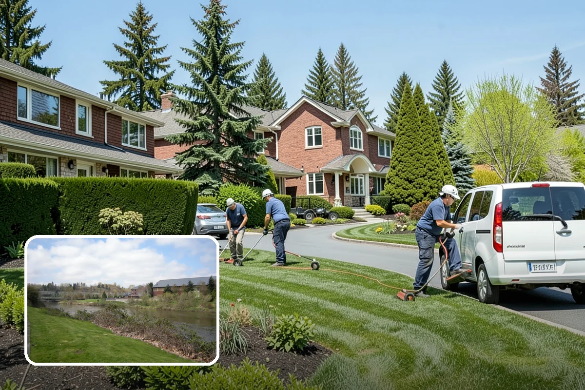 Hemlock Mulch Installation in Tukwila, King County, WA - Naturally rich red-brown color with no added dyes