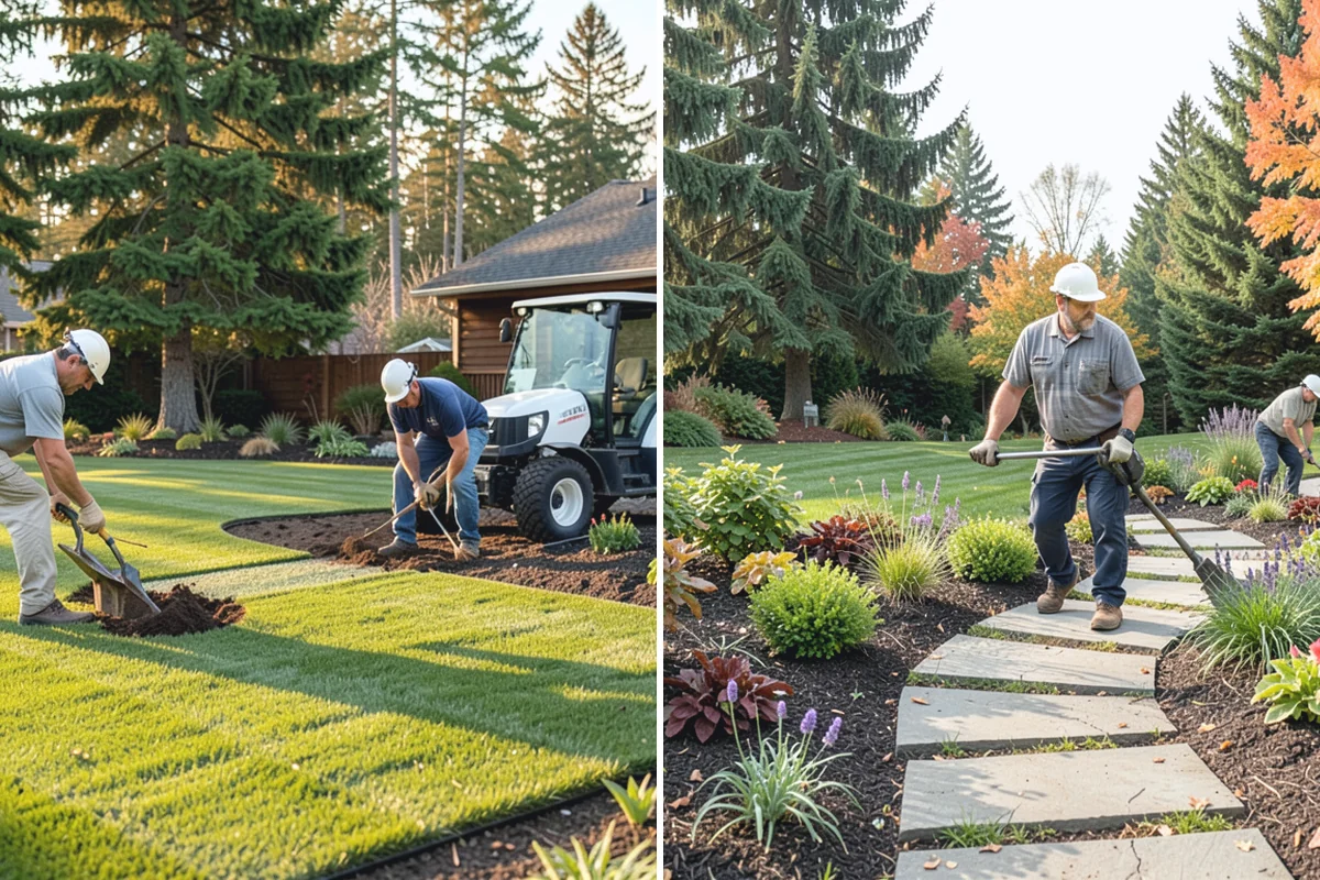 Hemlock Mulch Installation in Wilkeson, Pierce County, WA - Measure beds and confirm the natural hemlock look suits your plantings