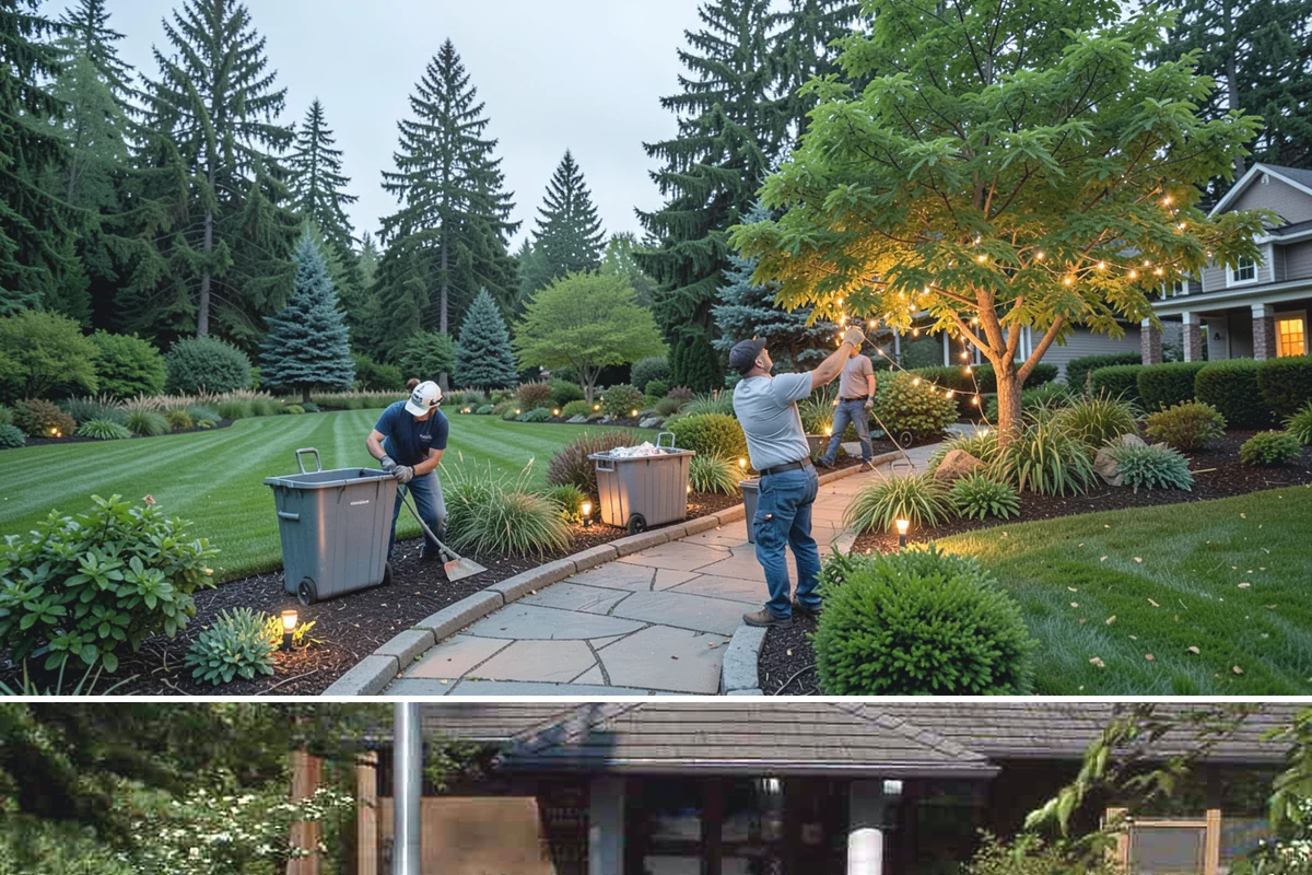 Hemlock Mulch Installation in Yarrow Point, King County, WA - Hemlock is ideal for an early-spring refresh to showcase new growth, or a fall application to warm up the beds before the rains...