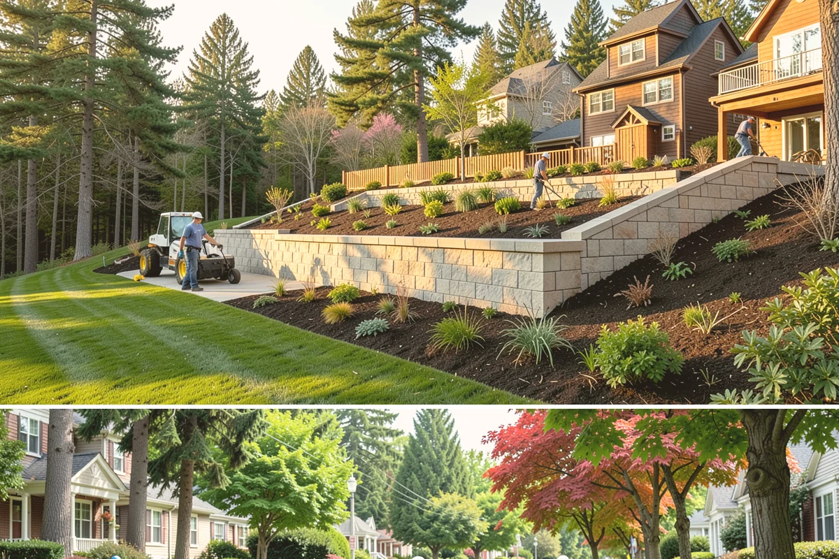 HOA Landscape Maintenance in Beaux Arts Village, King County, WA - Serviced year-round on an annual HOA contract, with intensive growing-season maintenance and winter attention to moss, drainage...