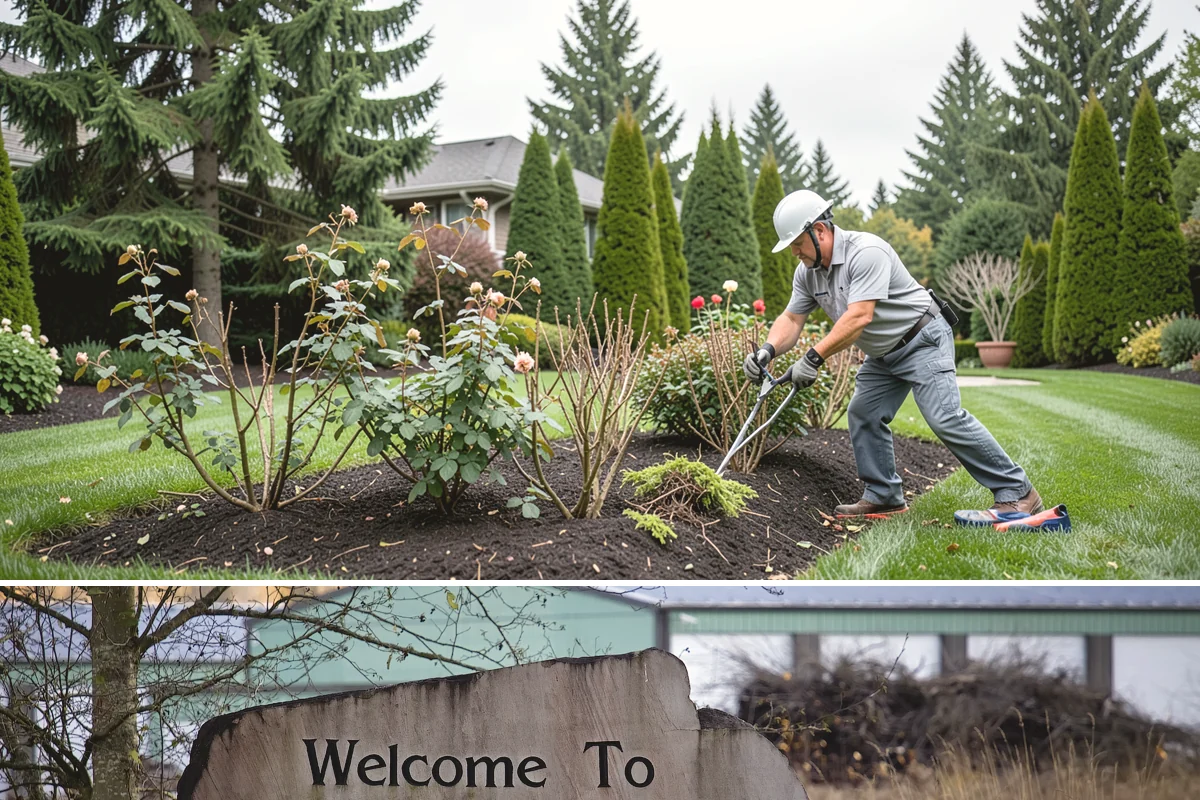 HOA Landscape Maintenance in Buckley, Pierce County, WA - Serviced year-round on an annual HOA contract, with intensive growing-season maintenance and winter attention to moss, drainage...