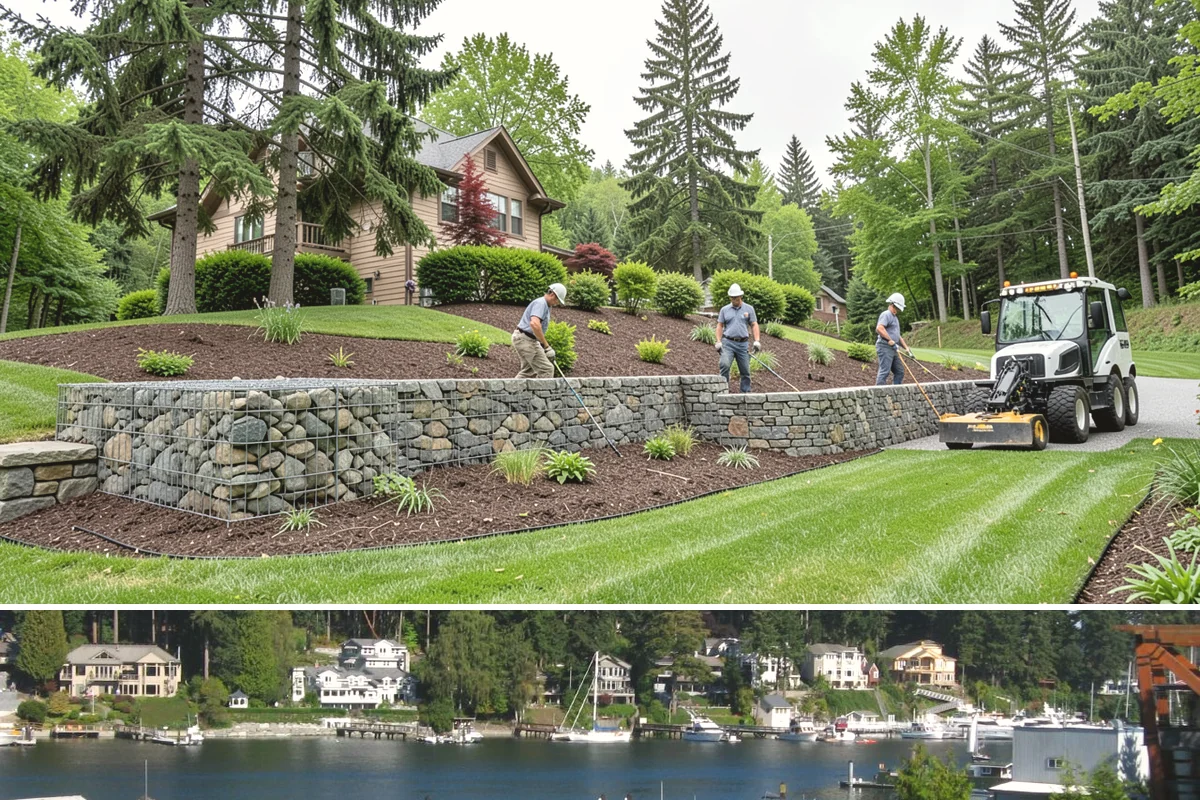 HOA Landscape Maintenance in Gig Harbor, Pierce County, WA - Serviced year-round on an annual HOA contract, with intensive growing-season maintenance and winter attention to moss, drainage...