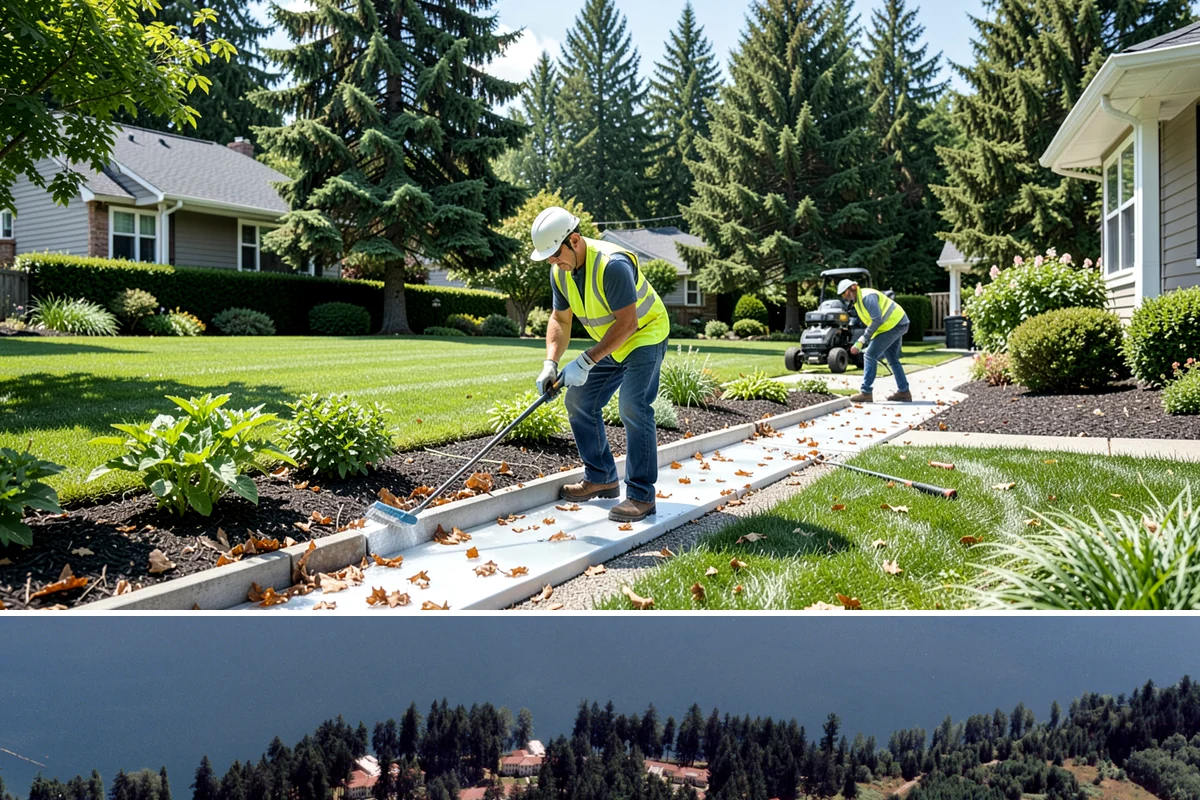 HOA Landscape Maintenance in Lakewood, Pierce County, WA - Serviced year-round on an annual HOA contract, with intensive growing-season maintenance and winter attention to moss, drainage...
