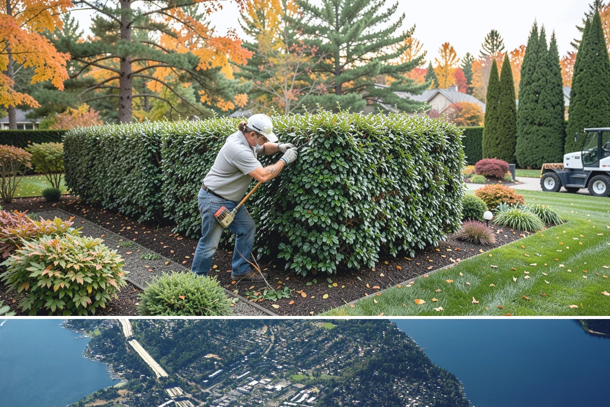 HOA Landscape Maintenance in Mercer Island, King County, WA - Serviced year-round on an annual HOA contract, with intensive growing-season maintenance and winter attention to moss, drainage...