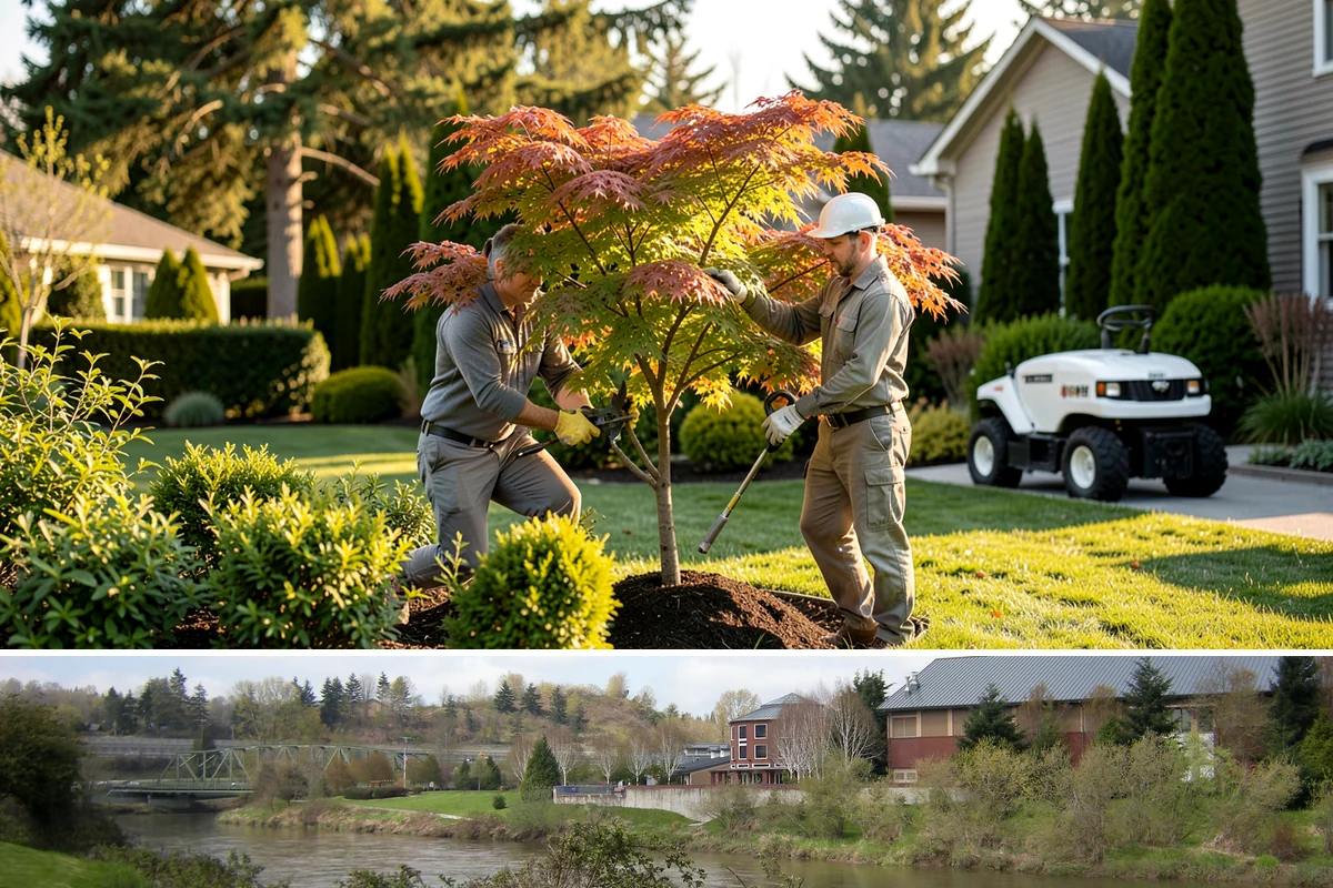 HOA Landscape Maintenance in Tukwila, King County, WA - Serviced year-round on an annual HOA contract, with intensive growing-season maintenance and winter attention to moss, drainage...