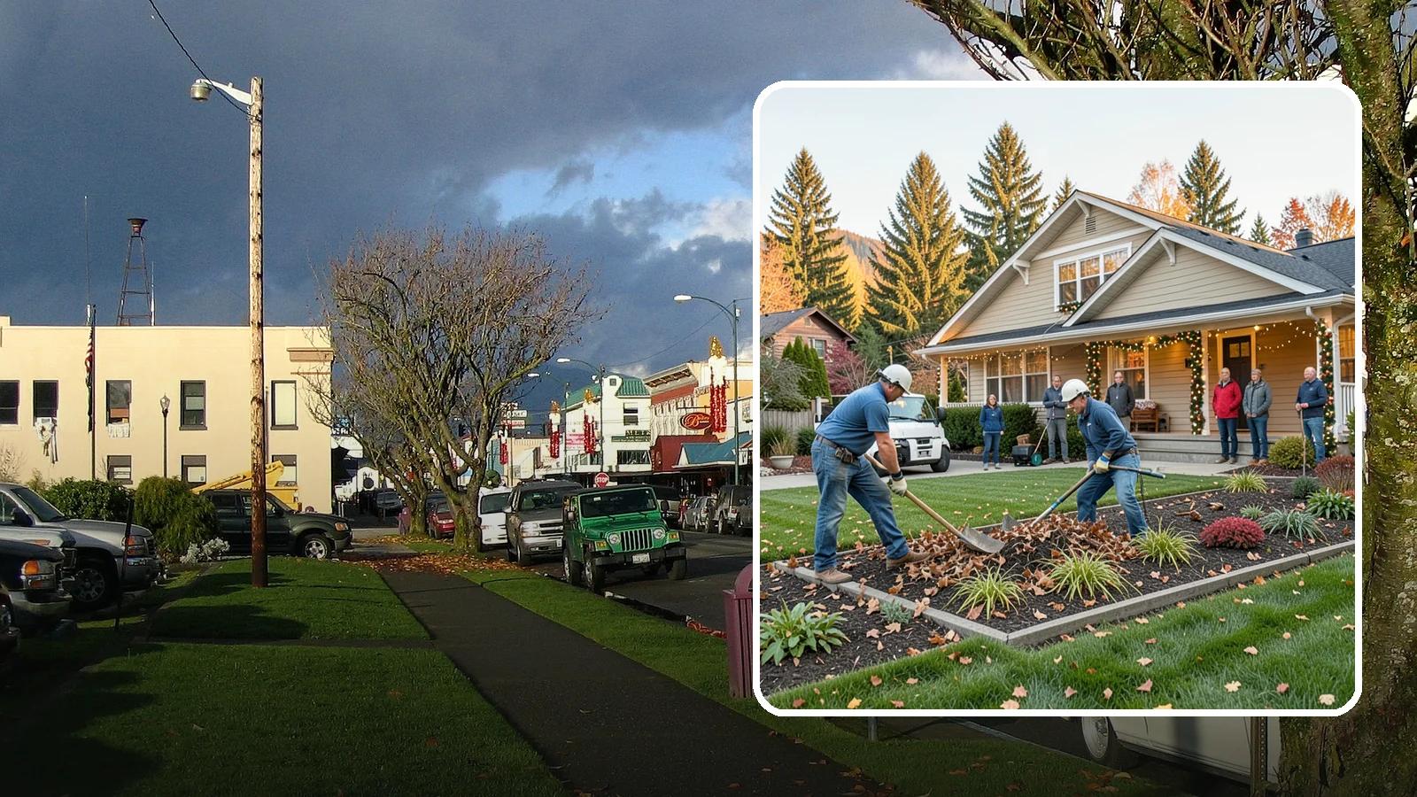 Holiday Decorating in Arlington, Snohomish County, WA - We design, install, and take down festive holiday lighting and displays for homes and businesses throughout the Puget Sound area.