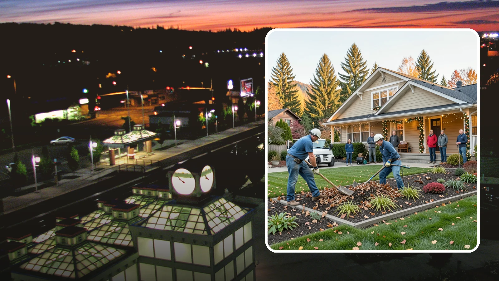 Holiday Decorating in Auburn, King County, WA - We design, install, and take down festive holiday lighting and displays for homes and businesses throughout the Puget Sound area.