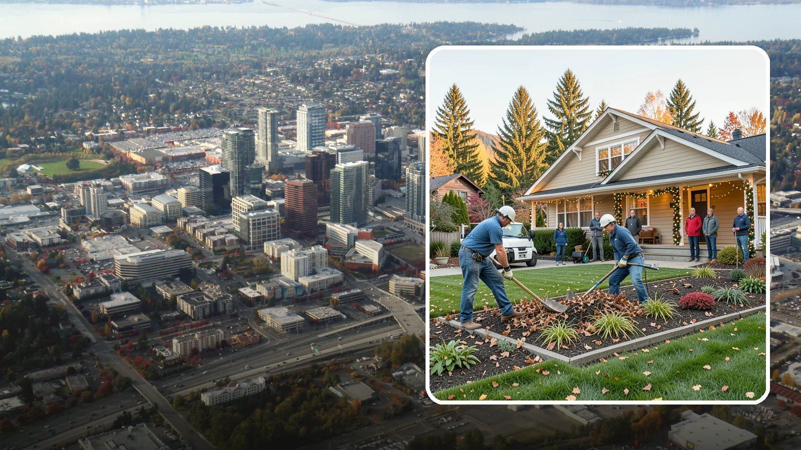 Holiday Decorating in Bellevue, King County, WA - We design, install, and take down festive holiday lighting and displays for homes and businesses throughout the Puget Sound area.