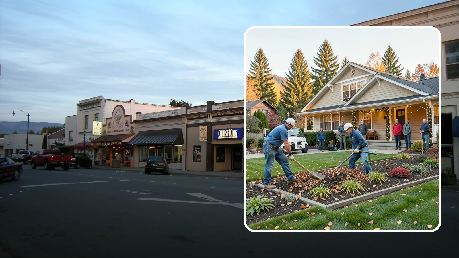 Holiday Decorating in Burlington, Skagit County, WA - We design, install, and take down festive holiday lighting and displays for homes and businesses throughout the Puget Sound area.