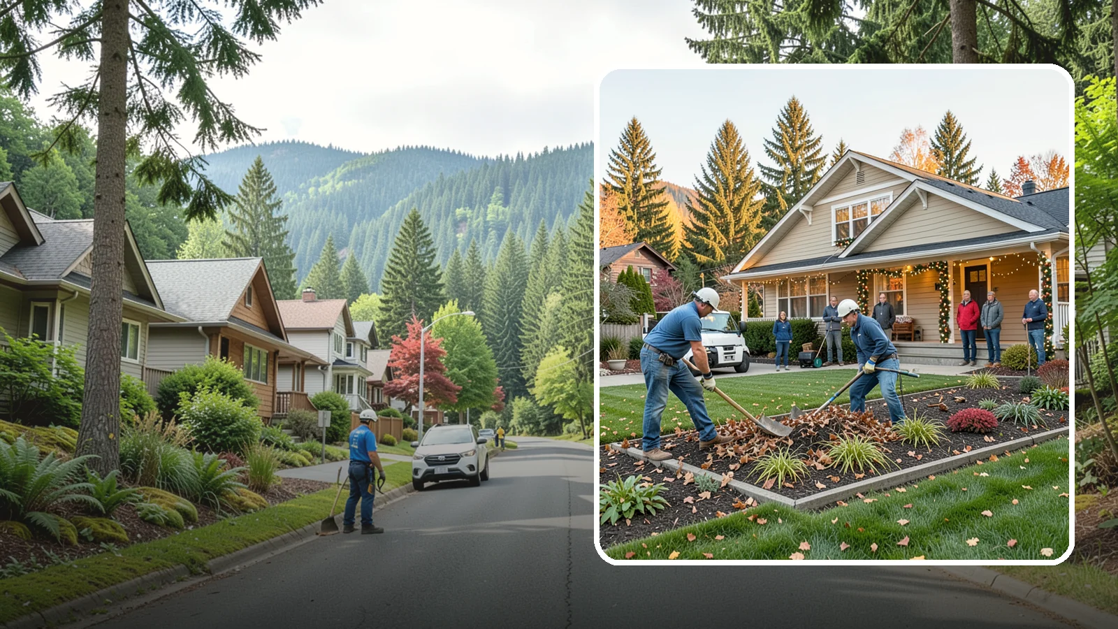 Holiday Decorating in Darrington, Snohomish County, WA - We design, install, and take down festive holiday lighting and displays for homes and businesses throughout the Puget Sound area.