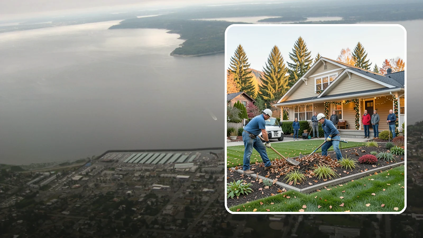 Holiday Decorating in Des Moines, King County, WA - We design, install, and take down festive holiday lighting and displays for homes and businesses throughout the Puget Sound area.