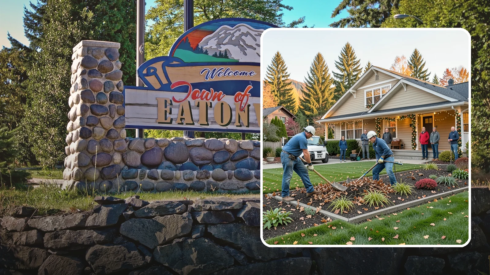 Holiday Decorating in Eatonville, Pierce County, WA - We design, install, and take down festive holiday lighting and displays for homes and businesses throughout the Puget Sound area.