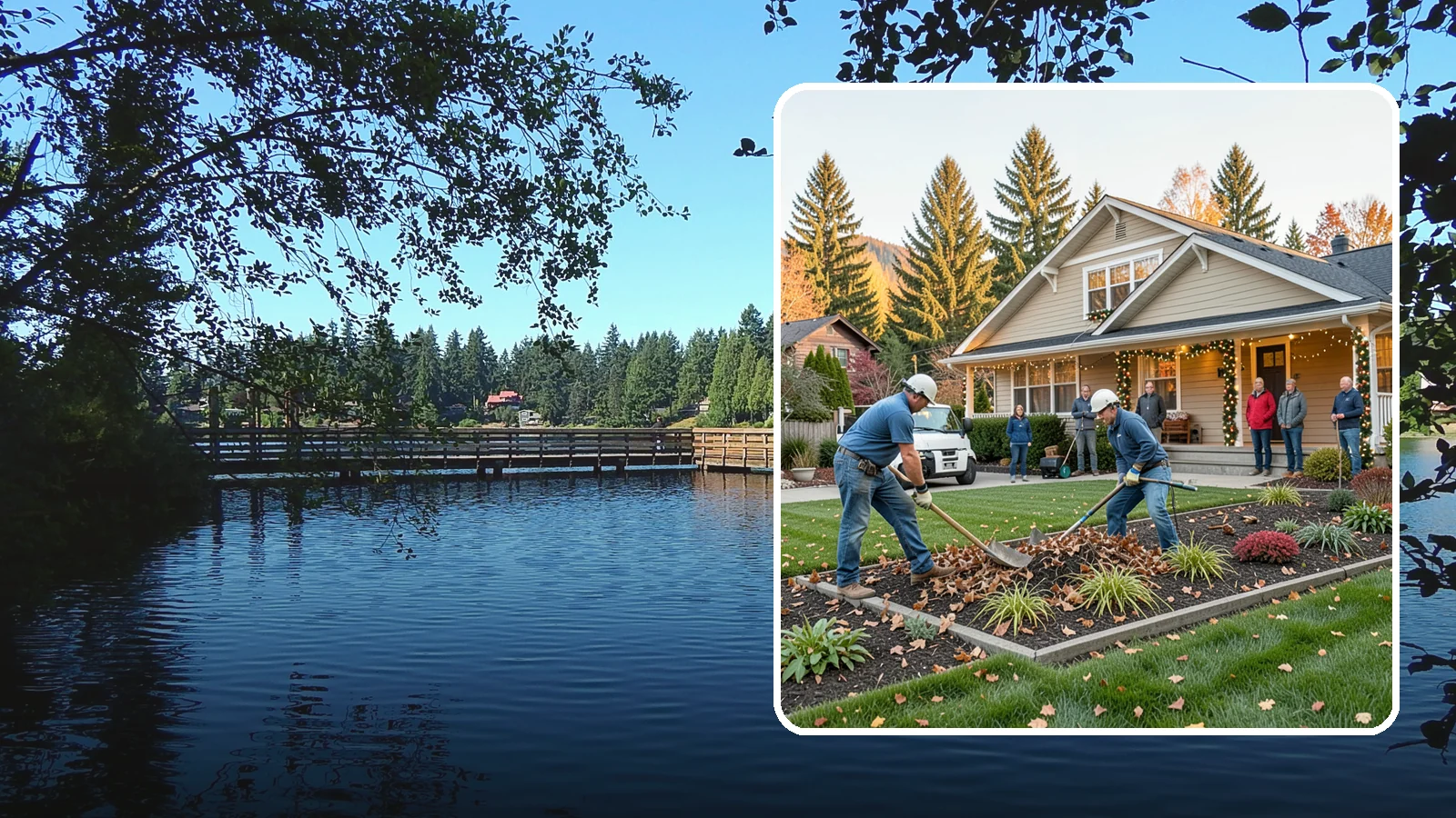 Holiday Decorating in Federal Way, King County, WA - We design, install, and take down festive holiday lighting and displays for homes and businesses throughout the Puget Sound area.