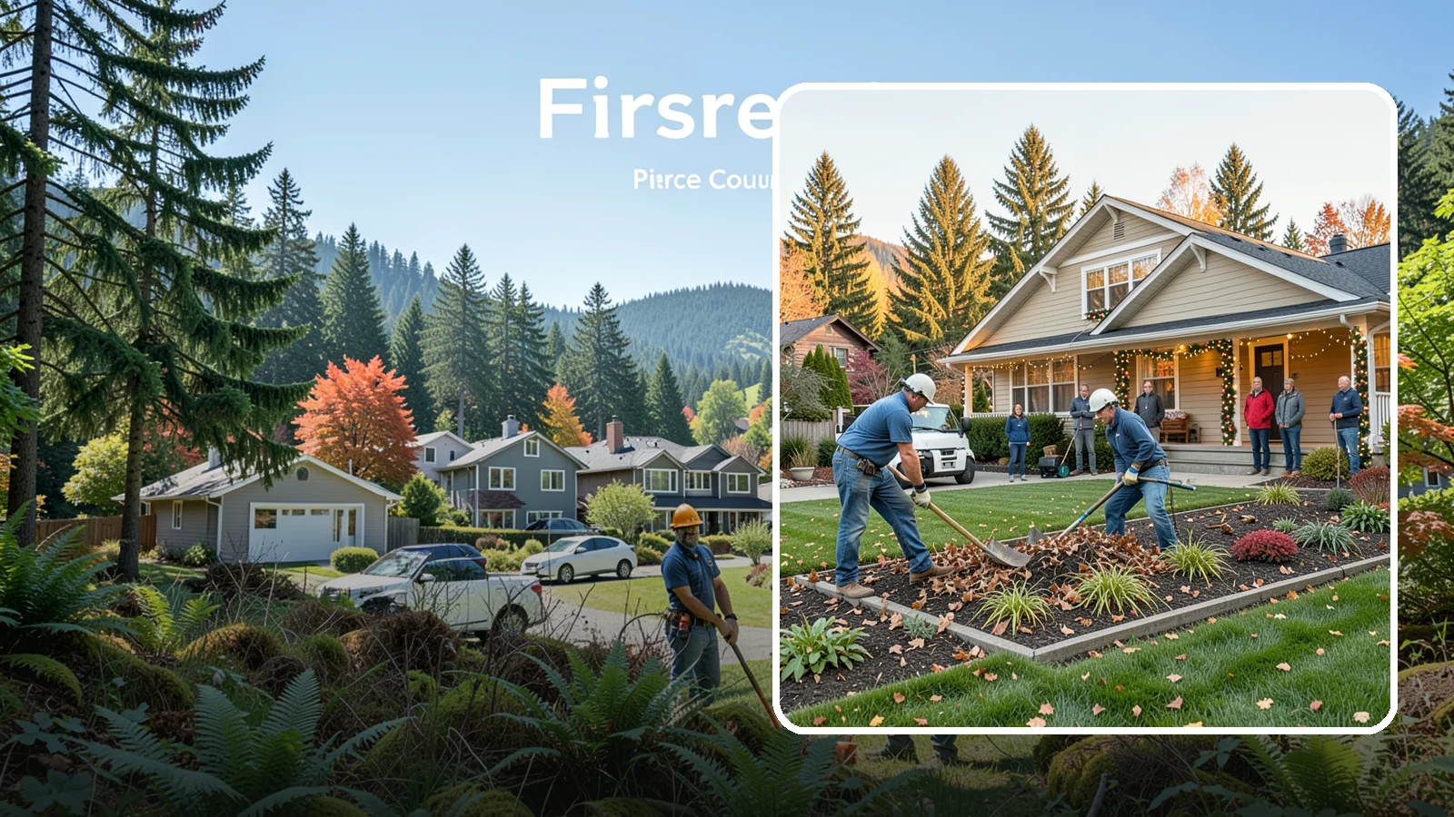 Holiday Decorating in Fircrest, Pierce County, WA - We design, install, and take down festive holiday lighting and displays for homes and businesses throughout the Puget Sound area.