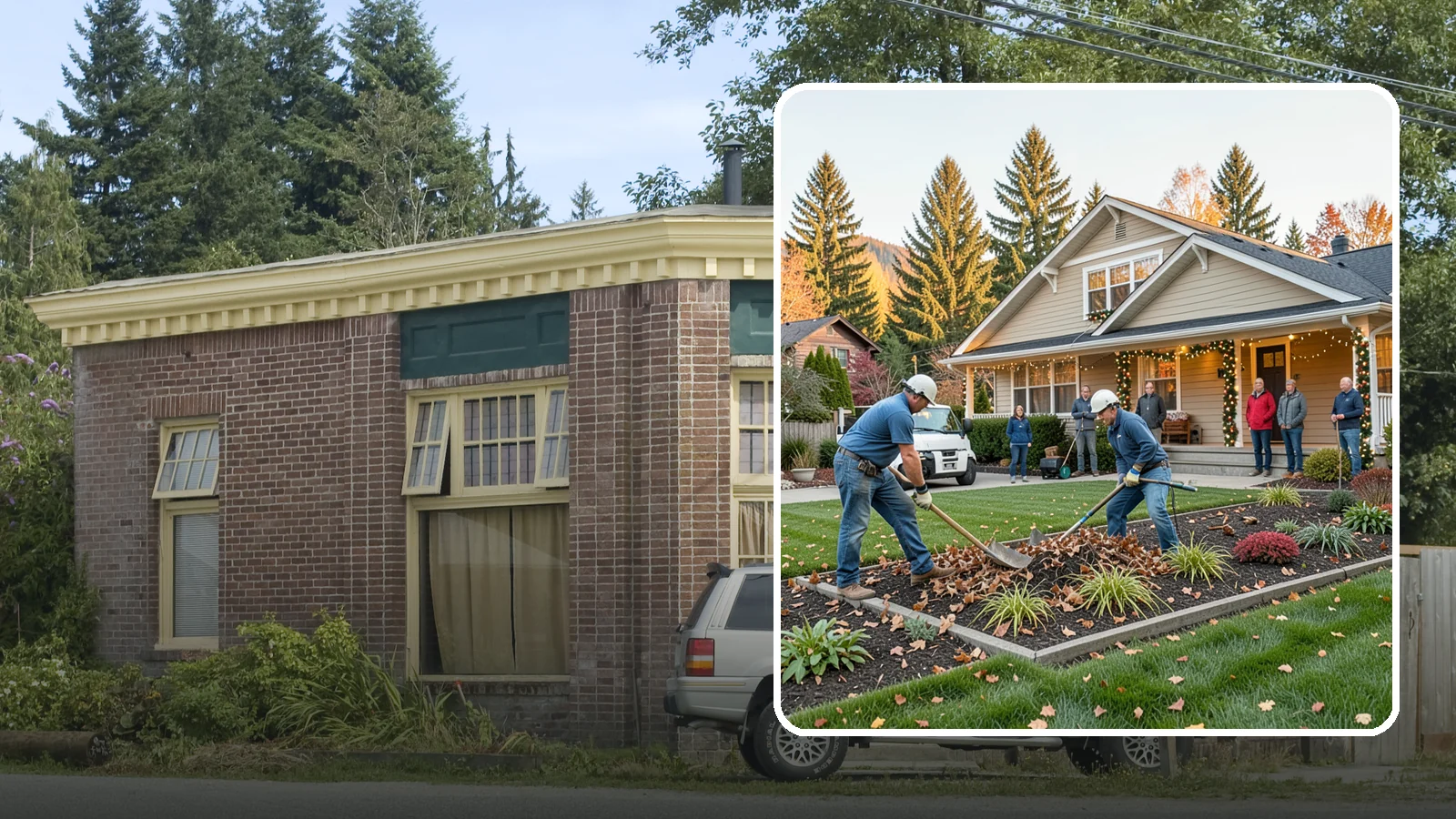 Holiday Decorating in Hamilton, Skagit County, WA - We design, install, and take down festive holiday lighting and displays for homes and businesses throughout the Puget Sound area.