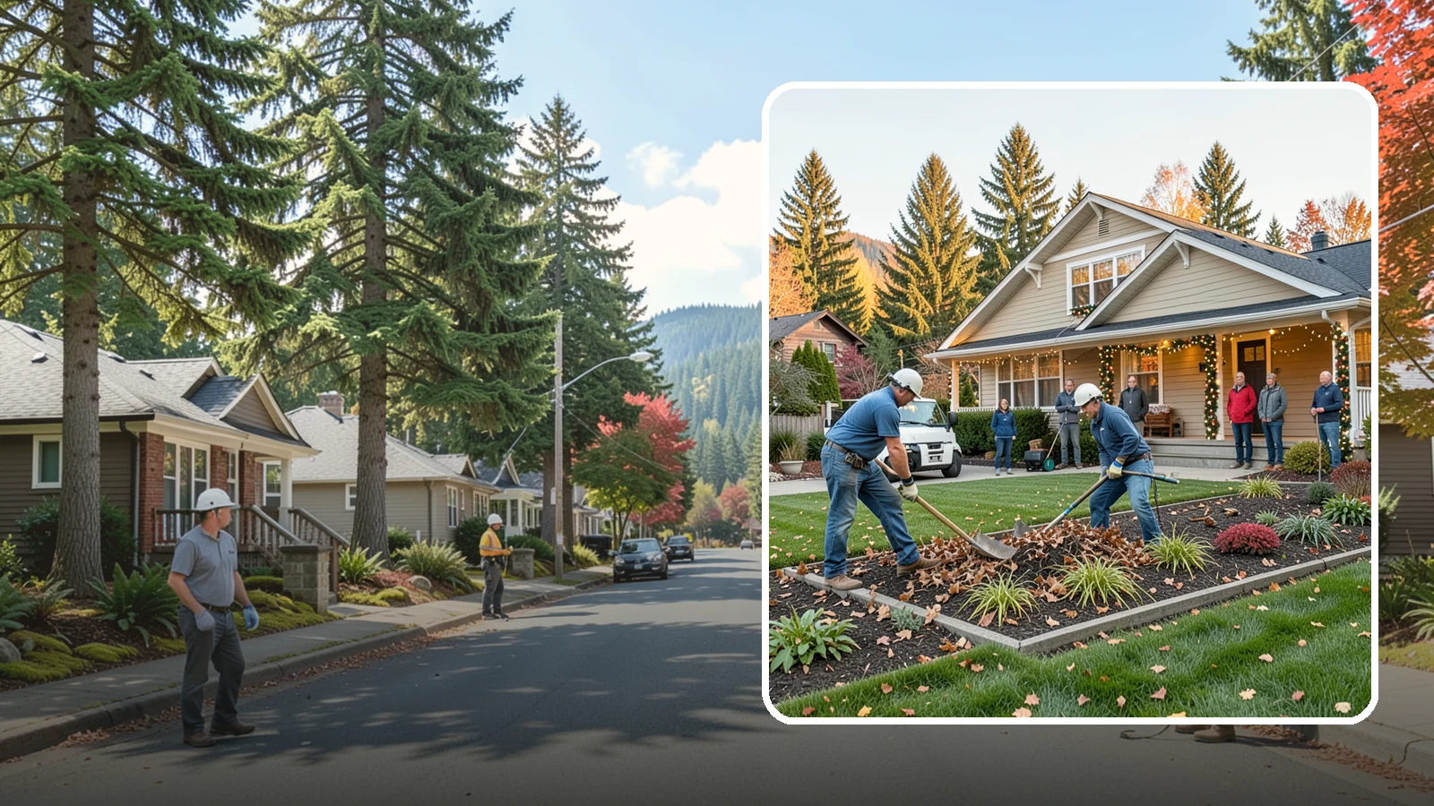 Holiday Decorating in Hunts Point, King County, WA - We design, install, and take down festive holiday lighting and displays for homes and businesses throughout the Puget Sound area.