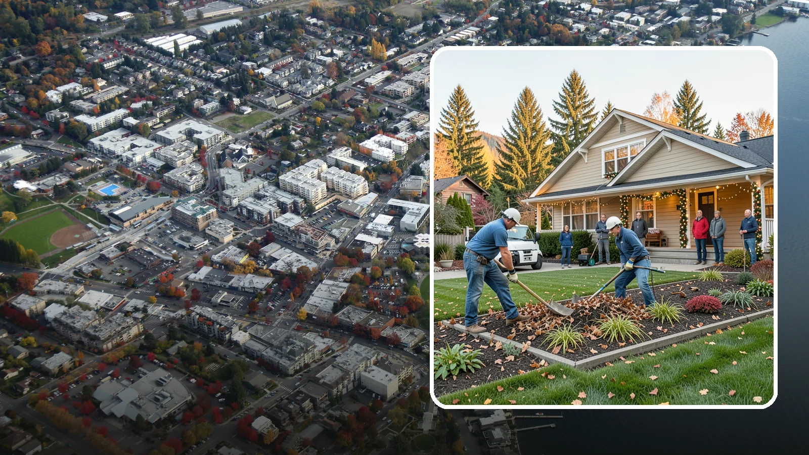 Holiday Decorating in Kirkland, King County, WA - We design, install, and take down festive holiday lighting and displays for homes and businesses throughout the Puget Sound area.