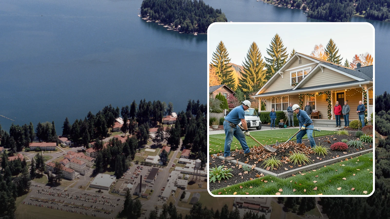 Holiday Decorating in Lakewood, Pierce County, WA - We design, install, and take down festive holiday lighting and displays for homes and businesses throughout the Puget Sound area.