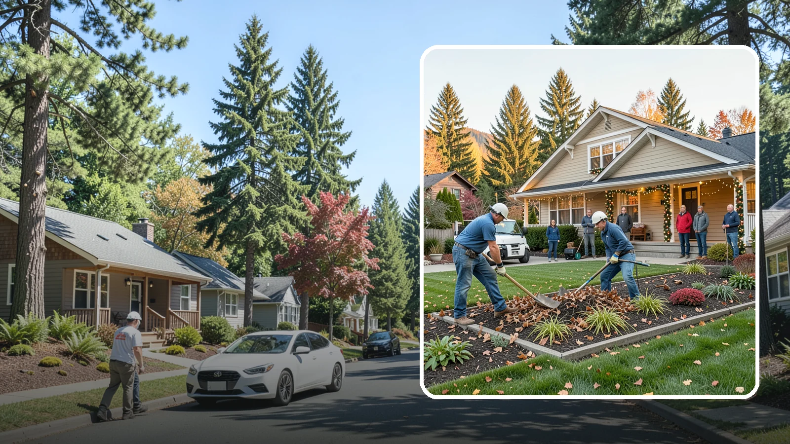 Holiday Decorating in Orting, Pierce County, WA - We design, install, and take down festive holiday lighting and displays for homes and businesses throughout the Puget Sound area.