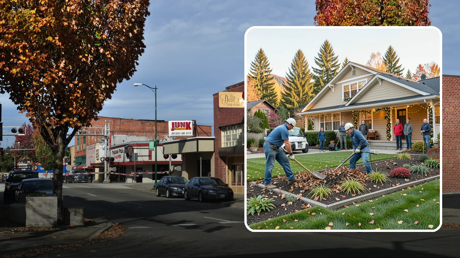 Holiday Decorating in Puyallup, Pierce County, WA - We design, install, and take down festive holiday lighting and displays for homes and businesses throughout the Puget Sound area.