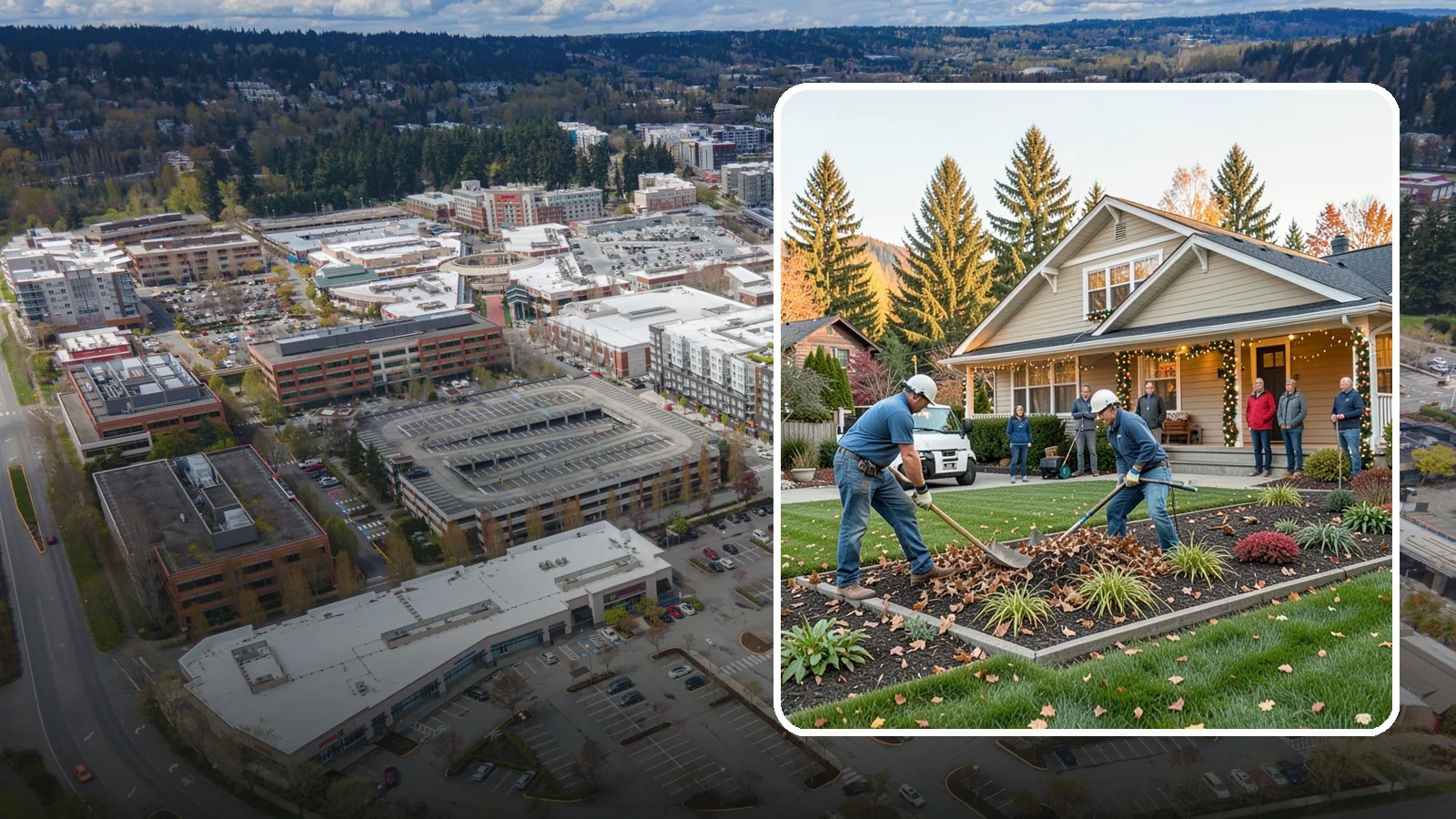 Holiday Decorating in Redmond, King County, WA - We design, install, and take down festive holiday lighting and displays for homes and businesses throughout the Puget Sound area.
