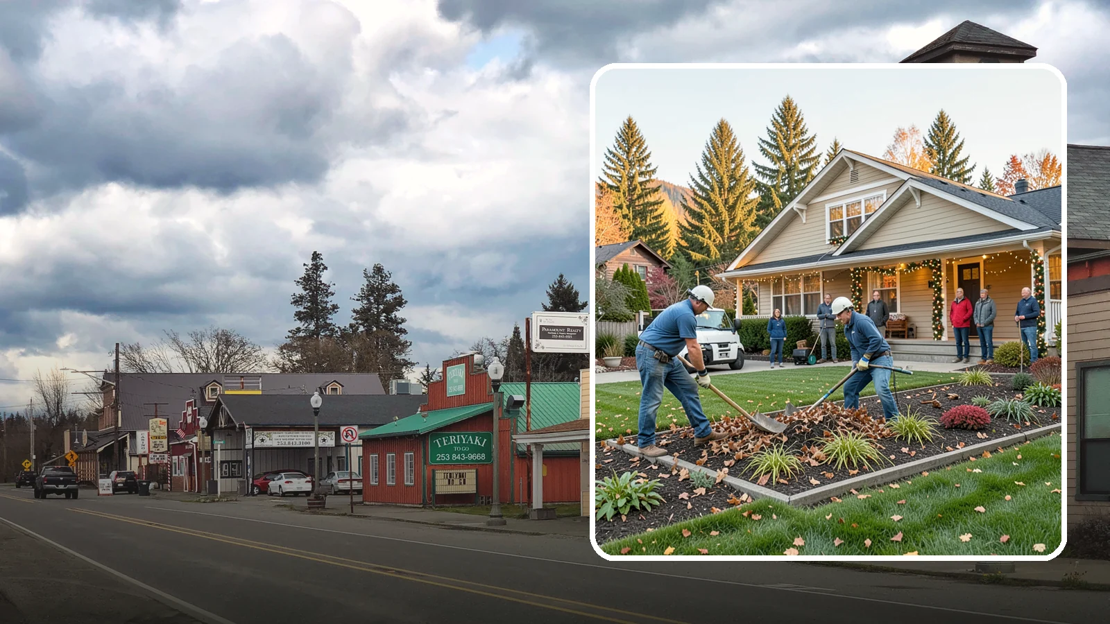 Holiday Decorating in Roy, Pierce County, WA - We design, install, and take down festive holiday lighting and displays for homes and businesses throughout the Puget Sound area.