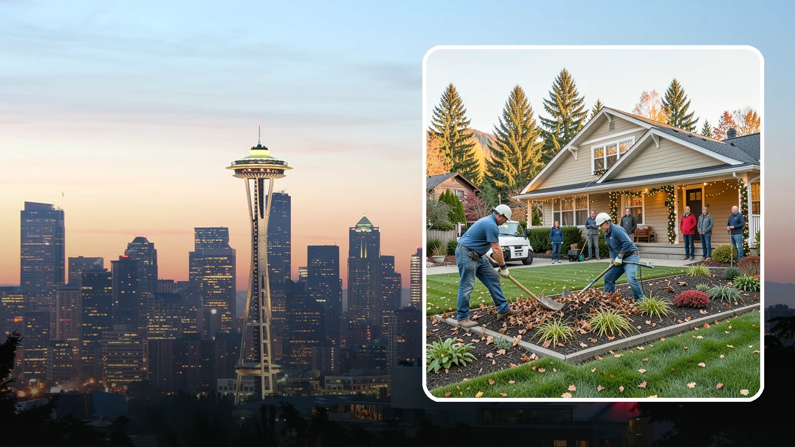 Holiday Decorating in Seattle, King County, WA - We design, install, and take down festive holiday lighting and displays for homes and businesses throughout the Puget Sound area.