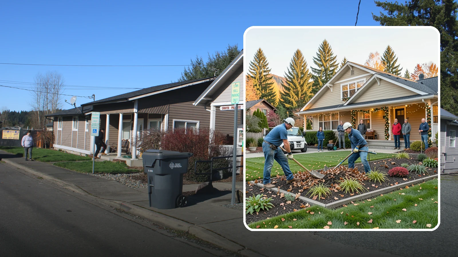 Holiday Decorating in South Prairie, Pierce County, WA - We design, install, and take down festive holiday lighting and displays for homes and businesses throughout the Puget Sound area.