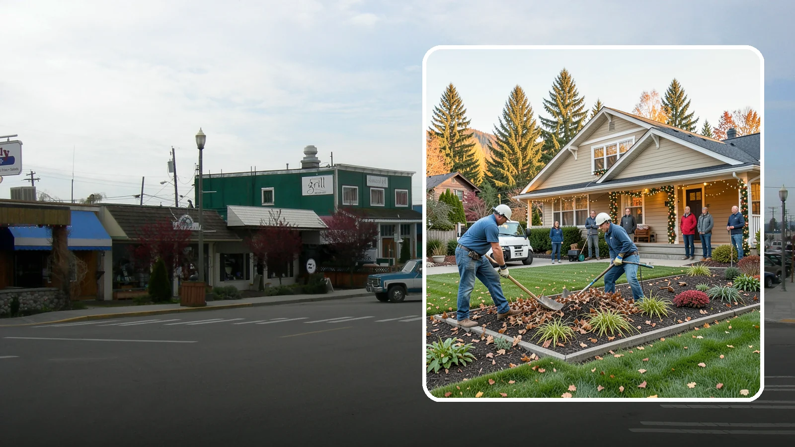 Holiday Decorating in Stanwood, Snohomish County, WA - We design, install, and take down festive holiday lighting and displays for homes and businesses throughout the Puget Sound area.