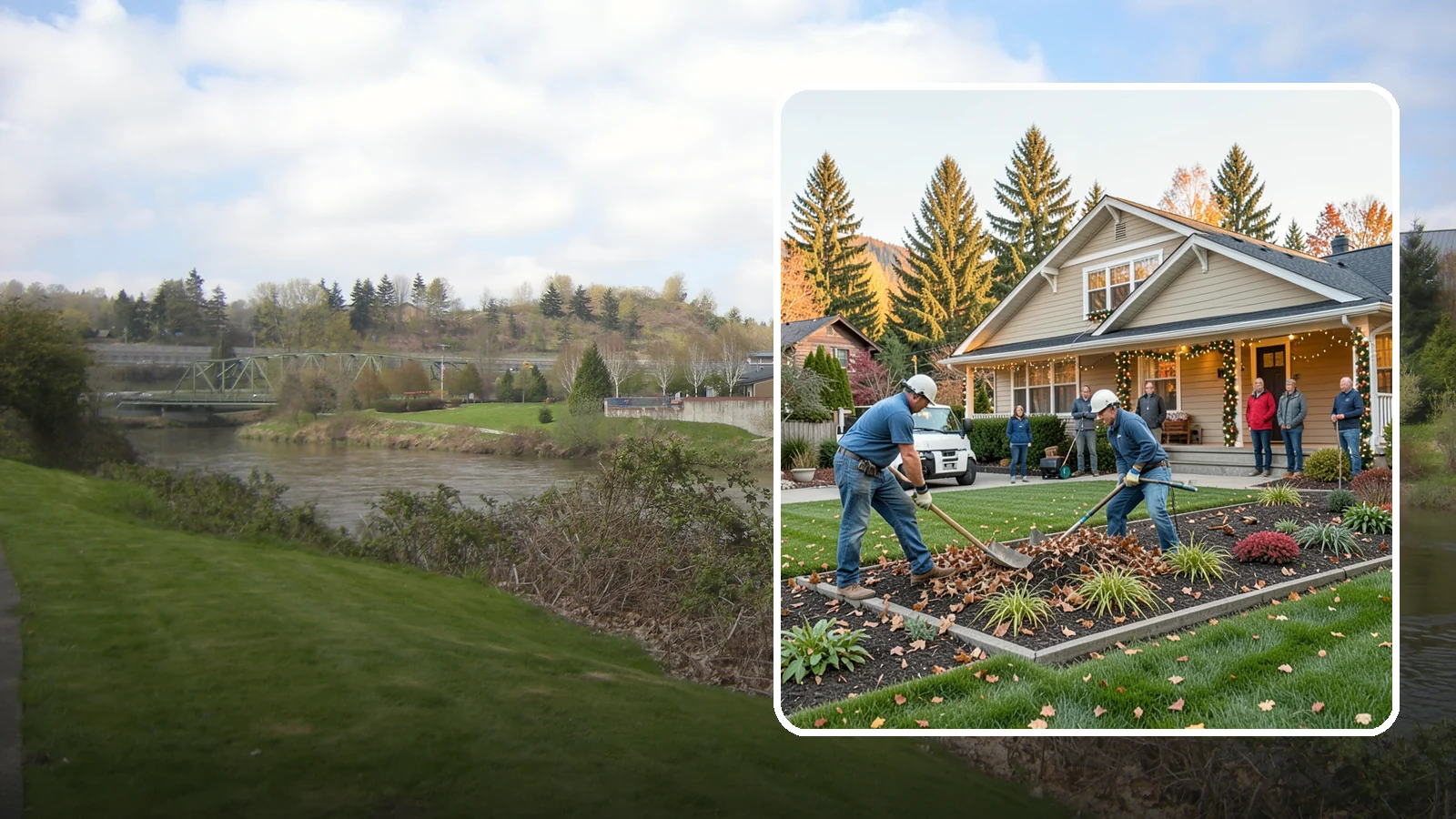 Holiday Decorating in Tukwila, King County, WA - We design, install, and take down festive holiday lighting and displays for homes and businesses throughout the Puget Sound area.