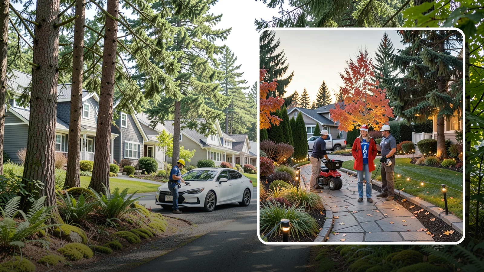 Holiday Lighting Installation in Normandy Park, King County, WA - We design and hang professional holiday lighting that brightens the long, dark Northwest winter safely and beautifully.