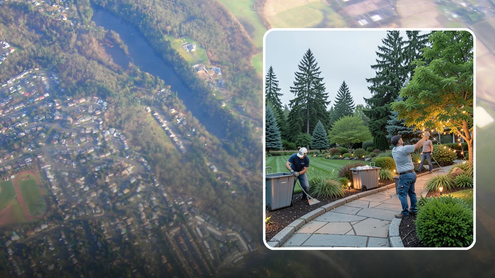 Holiday Lighting Removal in Algona, King County, WA - We safely take down, sort, and store your holiday lighting once the season ends.