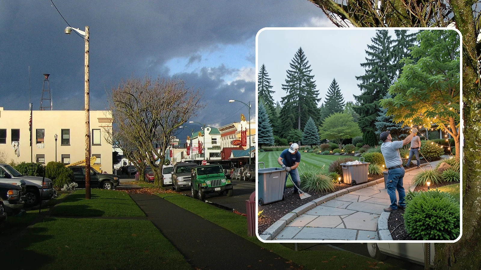 Holiday Lighting Removal in Arlington, Snohomish County, WA - We safely take down, sort, and store your holiday lighting once the season ends.