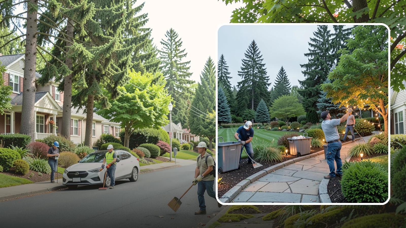 Holiday Lighting Removal in Beaux Arts Village, King County, WA - We safely take down, sort, and store your holiday lighting once the season ends.