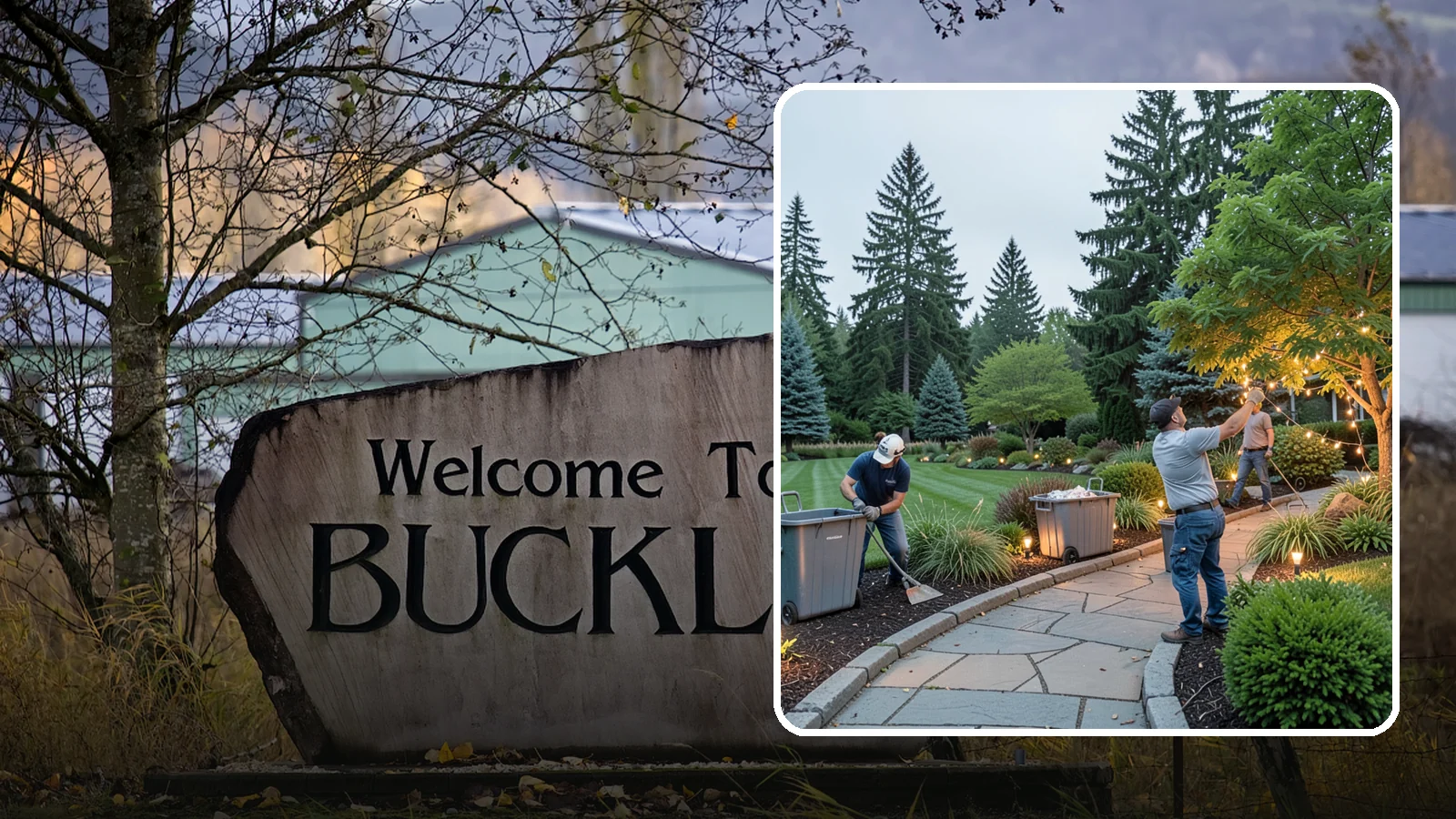 Holiday Lighting Removal in Buckley, Pierce County, WA - We safely take down, sort, and store your holiday lighting once the season ends.