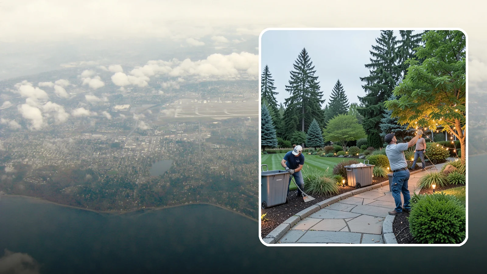 Holiday Lighting Removal in Burien, King County, WA - We safely take down, sort, and store your holiday lighting once the season ends.